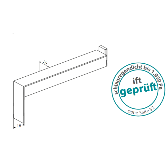 Alu Fensterbank Gleitendkappen