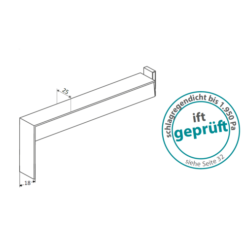 Alu Fensterbank Gleitendkappen